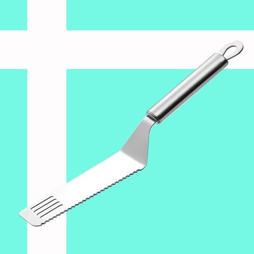 Pie Server Serrated and Cake Cutter,Stainless Steel Pie Server Angled