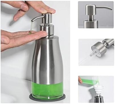 Gaussra 2 Pack Soap Dispenser with Coaster and Stickers - 11 OZ