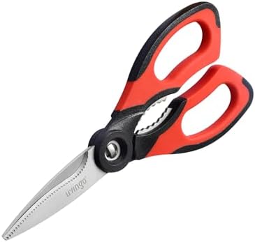 LIVINGO 8.5 Inch Kitchen Shears, Serrated Blade