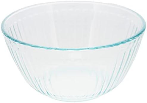 Pyrex Mixing Bowls 7401 7402 7403 w/Yellow, Green, Red Lids - Made in
