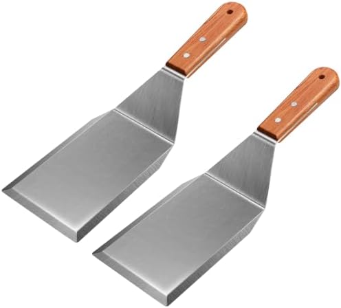 2 Pack Griddle Spatula, Metal Spatula for Cast Iron Skillet, Grill