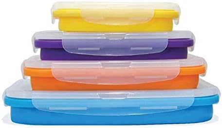 Flat Stacks Collapsible Storage Containers | Set of 4 Rectangle