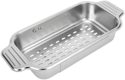 Retractable Kitchen Sink Basket, Over the Sink Adjustable Colander