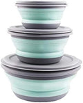 Folding Bowl, Portable Silicone Collapsible Travel Bowl Foldable Salad