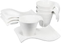 Porcelain Coffee cup and saucer Mugs,5.17 Ounce, Savor Espresso Mugs