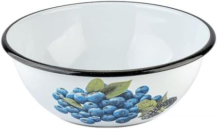STP GOODS Enamel Bowl Set of 3 pcs Enamel Serving Bowls, Enameled