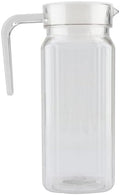 Small Glass Pitcher With Lid, Acrylic Transparent Bottle Striped Water