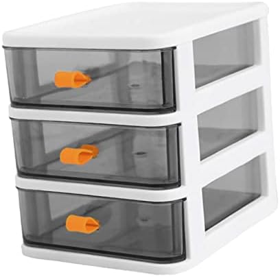 COLLBATH Box Three Tier Lockers Storage Pull Out Drawers Clear