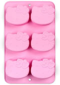 Handstand Kitchen Hello Kitty Cupcake Pan, Kitty Face Shape, Silicone