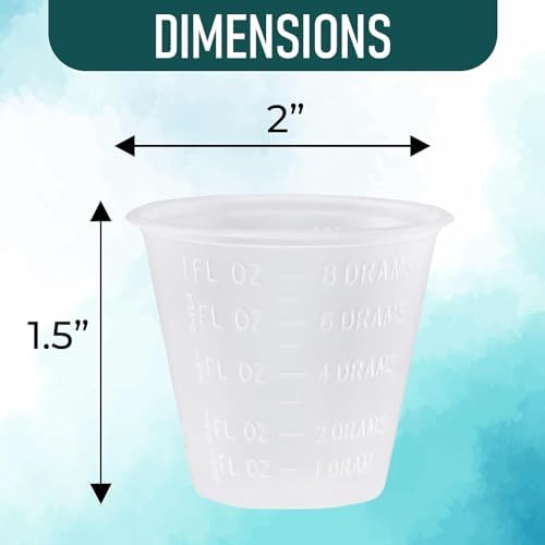 200 Pack 1-oz. Disposable Medicine Cups with Graduated Dosage Lines