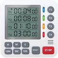 TPNEG 4-Channel Digital Kitchen Timer with Alarm