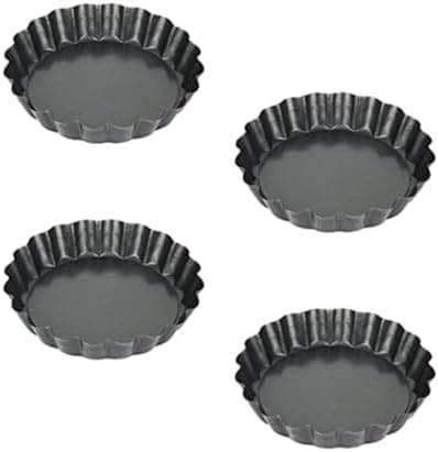 4 Inch Mini Tart Pans with Loose Base, Non Stick Carbon Steel