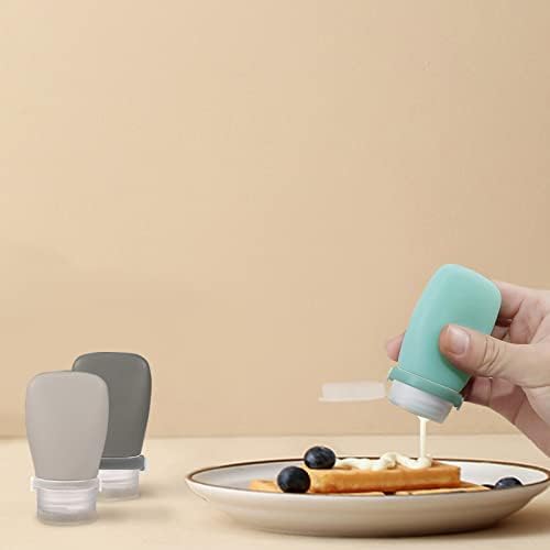 4Pcs Squeeze Salad Dressing Bottles, Leakproof Mini Sauce Condiment