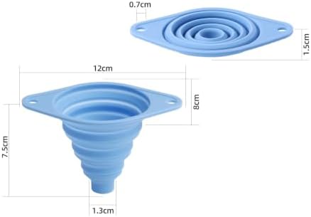 Foldable Silicone Funnel Set, Food-Grade Silicone Foldable Funnel for