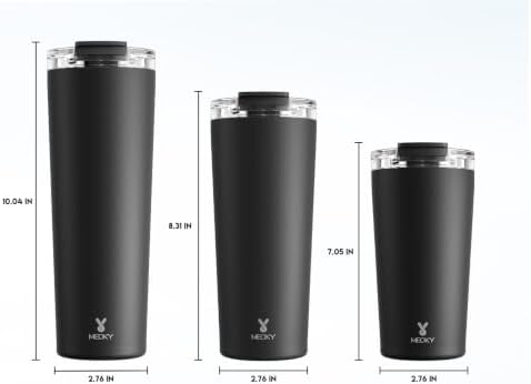 Meoky 24 oz Insulated Travel Coffee Mug: Leak Proof Lid, Night