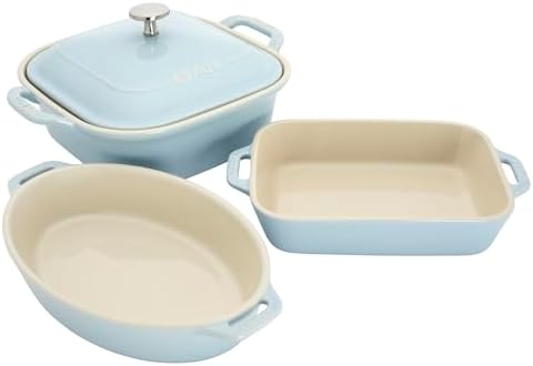 Staub Ceramic 4-pc Baking Pan Set, Light Blue