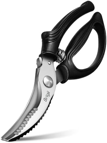 Brigii Kitchen Shears, Heavy Duty Poultry Shears, Stainless Steel