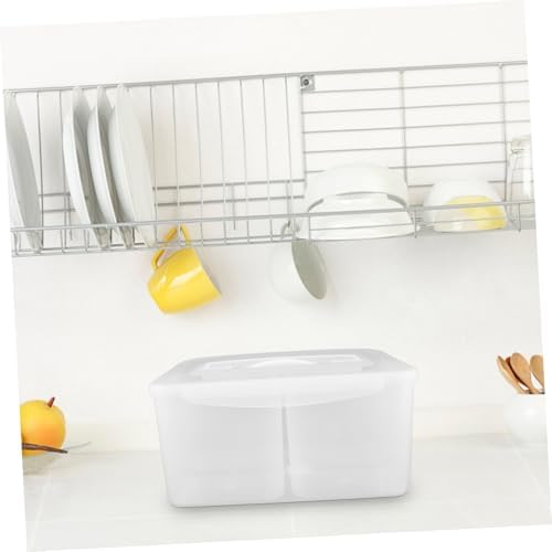 SHOWERORO 8l Divided Plastic Storage Container with Handle and Lid