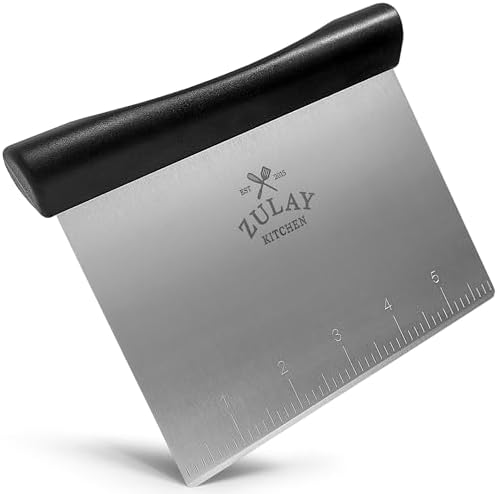 Zulay Premium Multi-purpose Stainless Steel Bench Scraper & Chopper