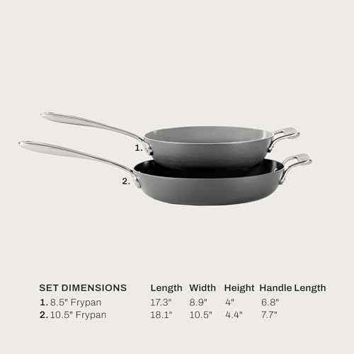 All-Clad HA1 Ceramic Nonstick , 2-Piece Fry Pan Set, Induction Ready