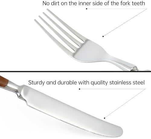 Silverware Set Brown Luxury Vintage Handle 20-Piece Service for 4