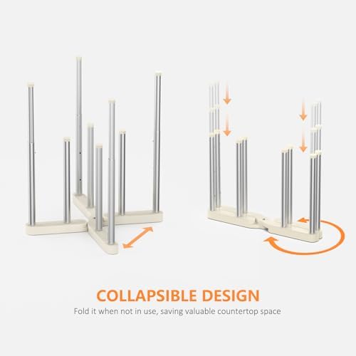 KORRTFID Reusable Storage Bag Drying Rack, Retractable Metal Bottle