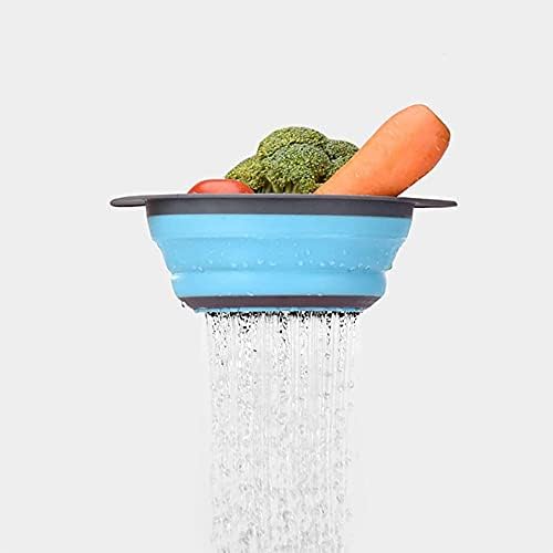 Alnicov Collapsible Colander,2 Collapsible Colanders Set,Silicone