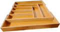 Bamboo Expandable Drawer Organizer- large Silverware Organizer