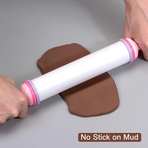 HARFINGTON Silicone Rolling Pins for Baking 20.5 Inch Rubber Handle