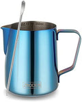 Milk Frothing Pitcher, 12oz Espresso Steaming Pitchers Stainless Steel