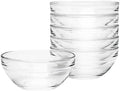 8.5 oz Clear Glass Bowl, Small Prep Bowls for Prepping Ingredients