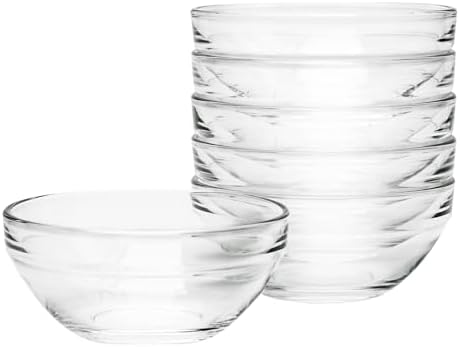 8.5 oz Clear Glass Bowl, Small Prep Bowls for Prepping Ingredients