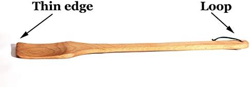 ECOSALL Large Wooden Spoon - 18" Heavy Duty Stir Paddle With a Long