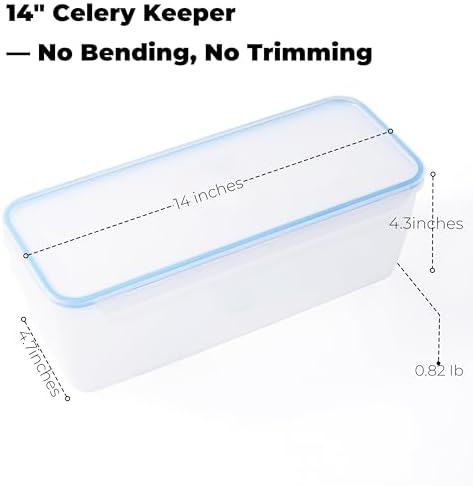 Celery Keeper for Refrigerator, 14 in, 3.5 L