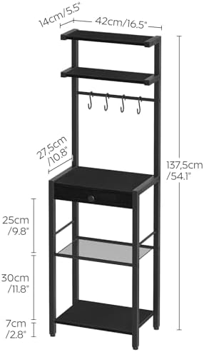 YATINEY 5-Tier Coffee Bar Station, Black