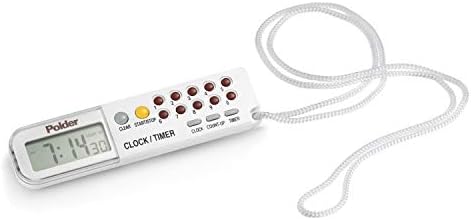 Polder Combination Clock, Timer and Stopwatch, White