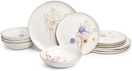 Sango 12-Piece Luxury Porcelain Dinnerware Set for 4- Glossy White
