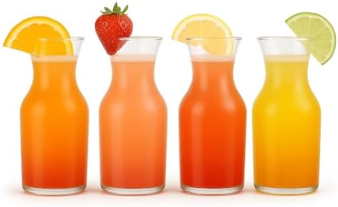 Mimosa Bar Supplies Carafe Glasses – 8.5 Oz Pack of 4 Measuring Small