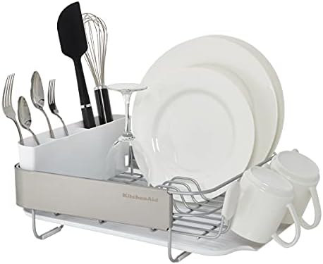 KitchenAid Compact Satin Wire Rust Resistant, Expandable Dish Rack