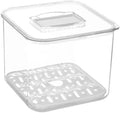 Luxshiny Refrigerator Storage Box Fruit Vegetable Container 1pc Bottom