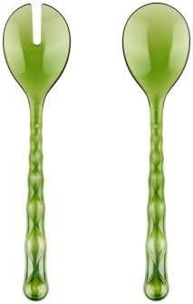 Guzzini Vanity Salad Servers, 10.8" Acrylic Crystal Utensils - Chic