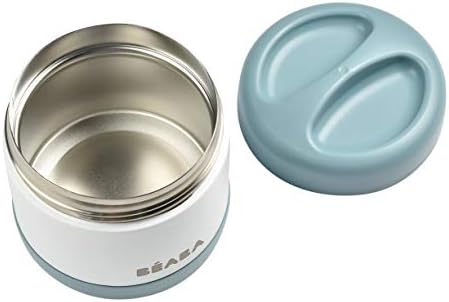Beaba Stainless Steel Insulated Food Jar 16 oz, Kids Thermos, Lunch