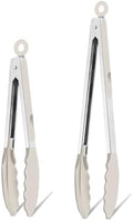 TeamFar Kitchen Tongs, 9" and 12", Stainless Steel