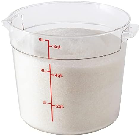 Restaurantware 6 Quart Plastic Food Storage Container - Durable Clear
