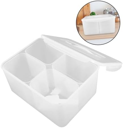 LABRIMP 8l Divided Plastic Food Storage Containers with Lid and Handle