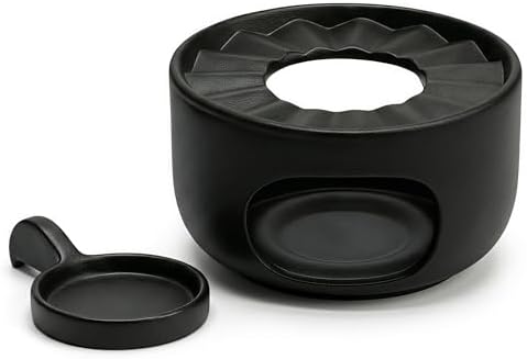 Ceramic Teapot Warmer with Removable Candle Spoon, Tea Pot Warmer Base
