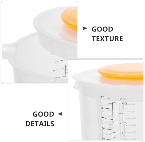2.5l Measuring Mixing Bowl Plastic Scale Cup with Lid