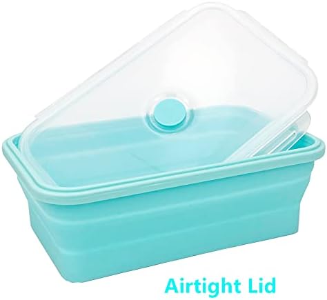 CARTINTS Large Collapsible Camping Food Containers, 1200ml Silicone