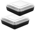 8x8 Baking Pan Set of 2, Nonstick Brownie Cake Baking Pans