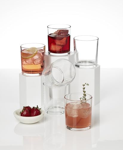 Oneida 24 Seven Clear Medium Glass Tumblers, 13.5oz, Set of 6